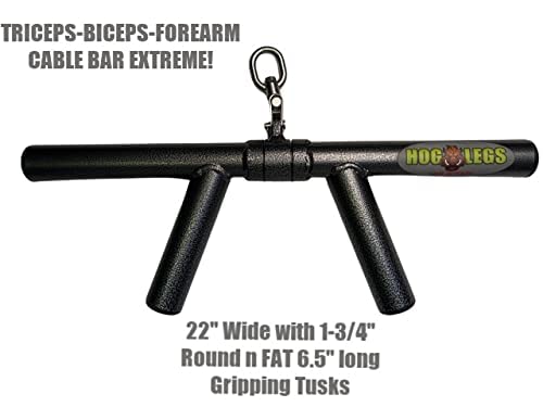ARMAGEDDON Bicep & Tricep Cable Machine Bar Set - Gym Strength Training Equipment for Home & Commercial Use - Perfect for Arm Workouts, Muscle Building & Fitness Training