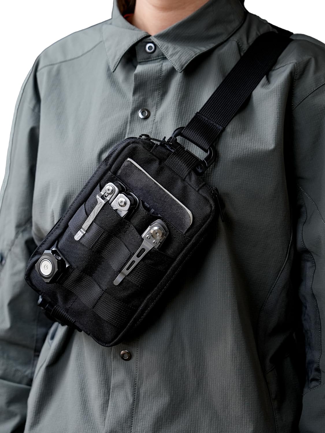 VIPERADE CHS2 Small EDC Sling Bag - Tactical Fanny Pack for Men with MOLLE Pouch & Adjustable Shoulder Strap - Crossbody Backpack for Hiking, Travel, Bushcraft & Outdoor Adventures - Perfect for Everyday Carry, Camping Gear & Urban Exploration