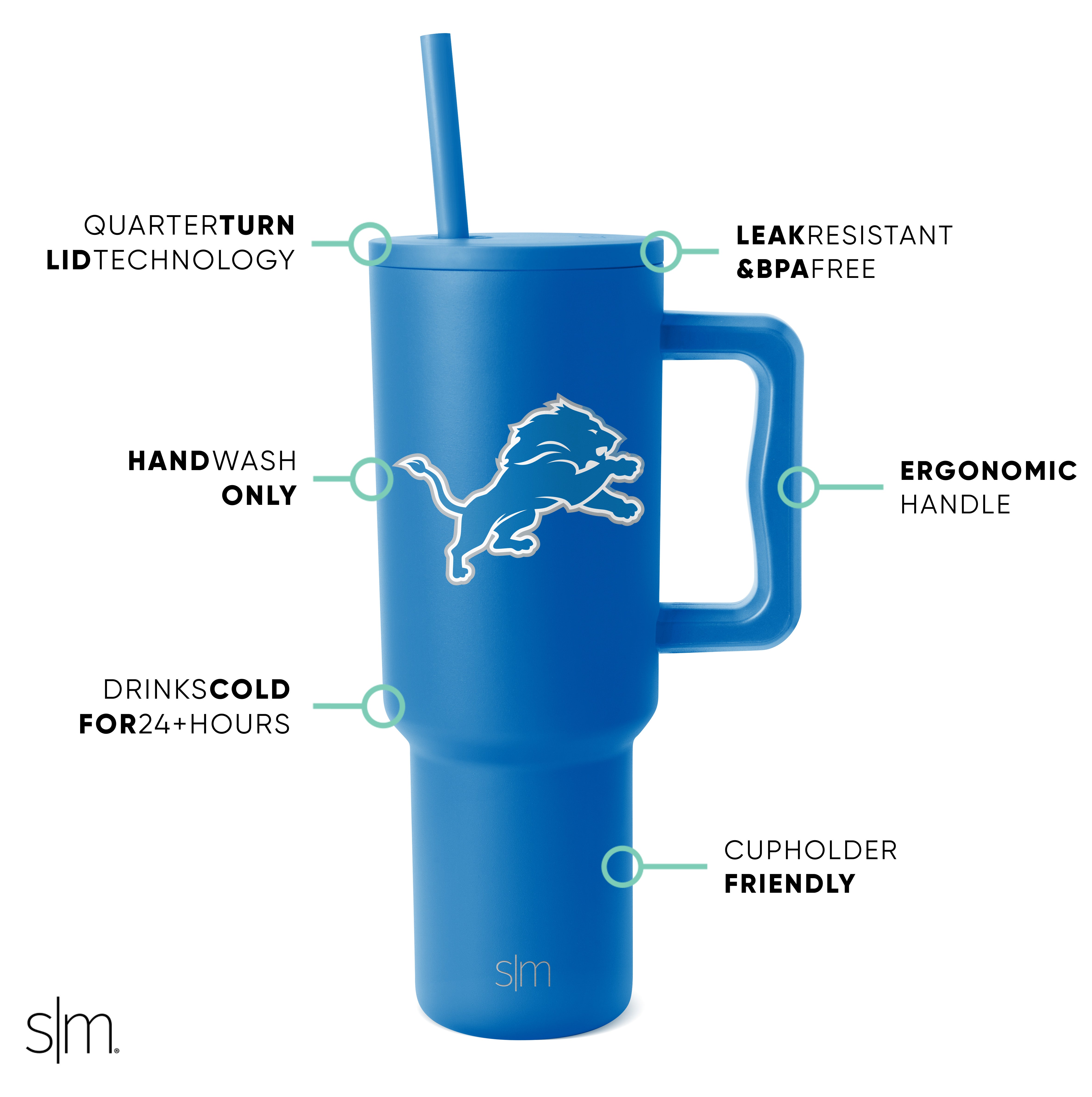 NFL Team Logo Insulated Stainless Steel Tumbler with Lid and Straw - 20oz Travel Mug for Hot & Cold Drinks - Perfect for Game Day, Office, Gym, and Outdoor Activities