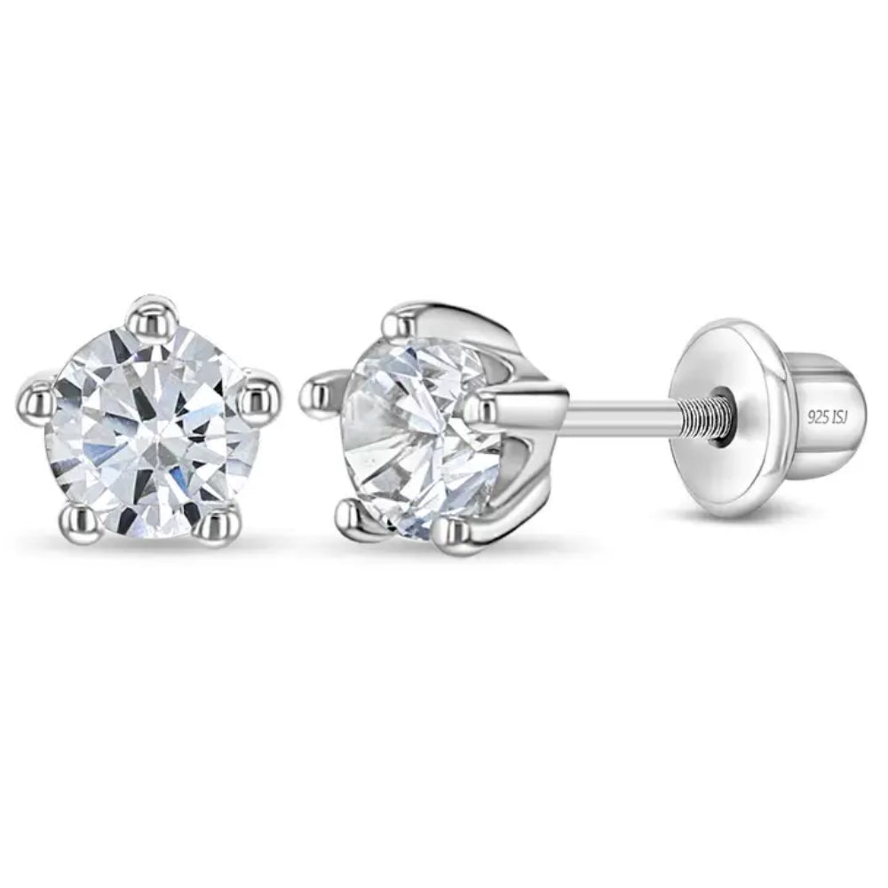 Kids' Classic CZ Birthstone Stud Earrings - Perfect for Birthdays, Gifts & Special Occasions