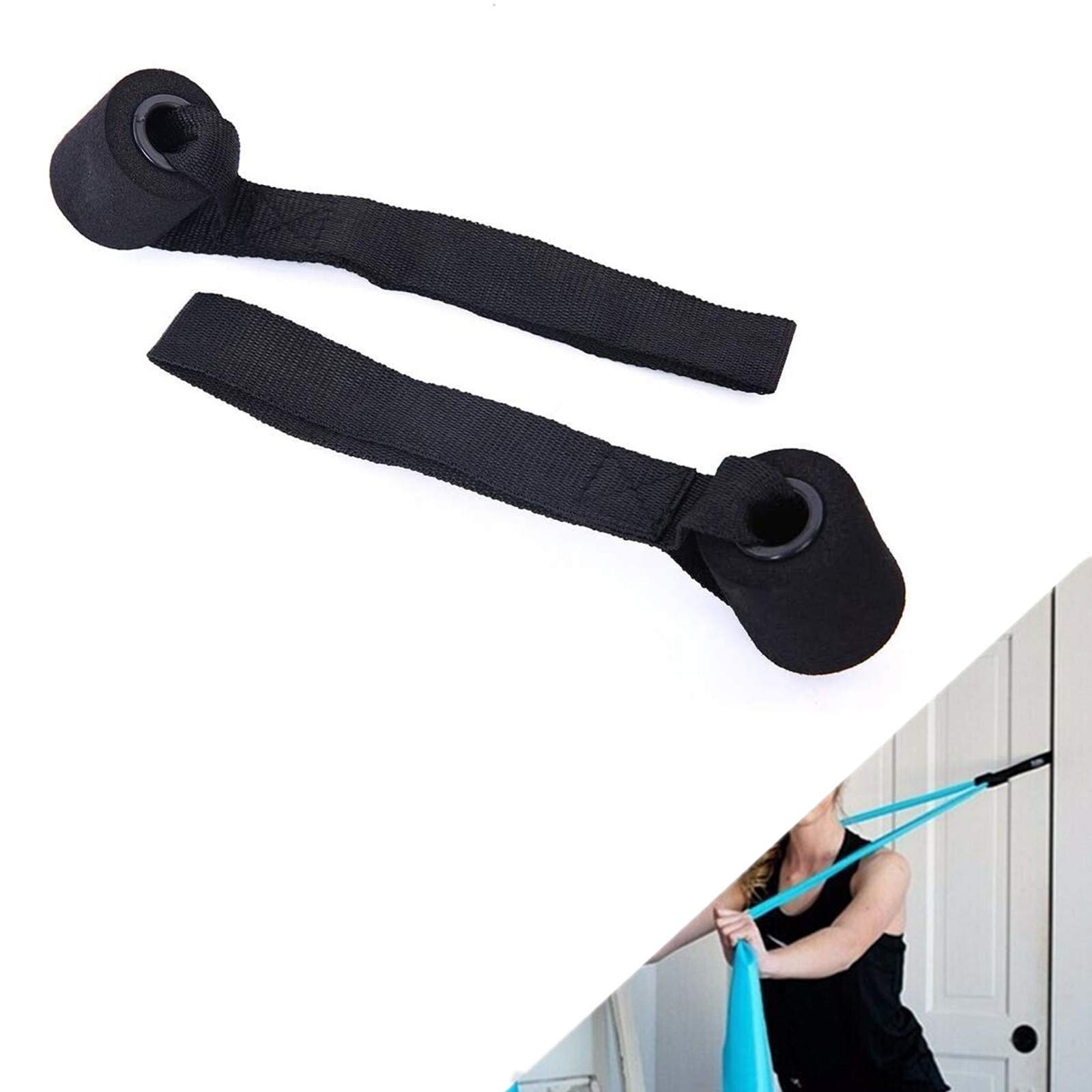 2-Pack Resistance Bands with Door Anchor - Heavy Duty Pull Rope Buckle for Home Gym, Strength Training, Physical Therapy & Full Body Workouts - Perfect for Doorway Exercises, Yoga & Rehabilitation