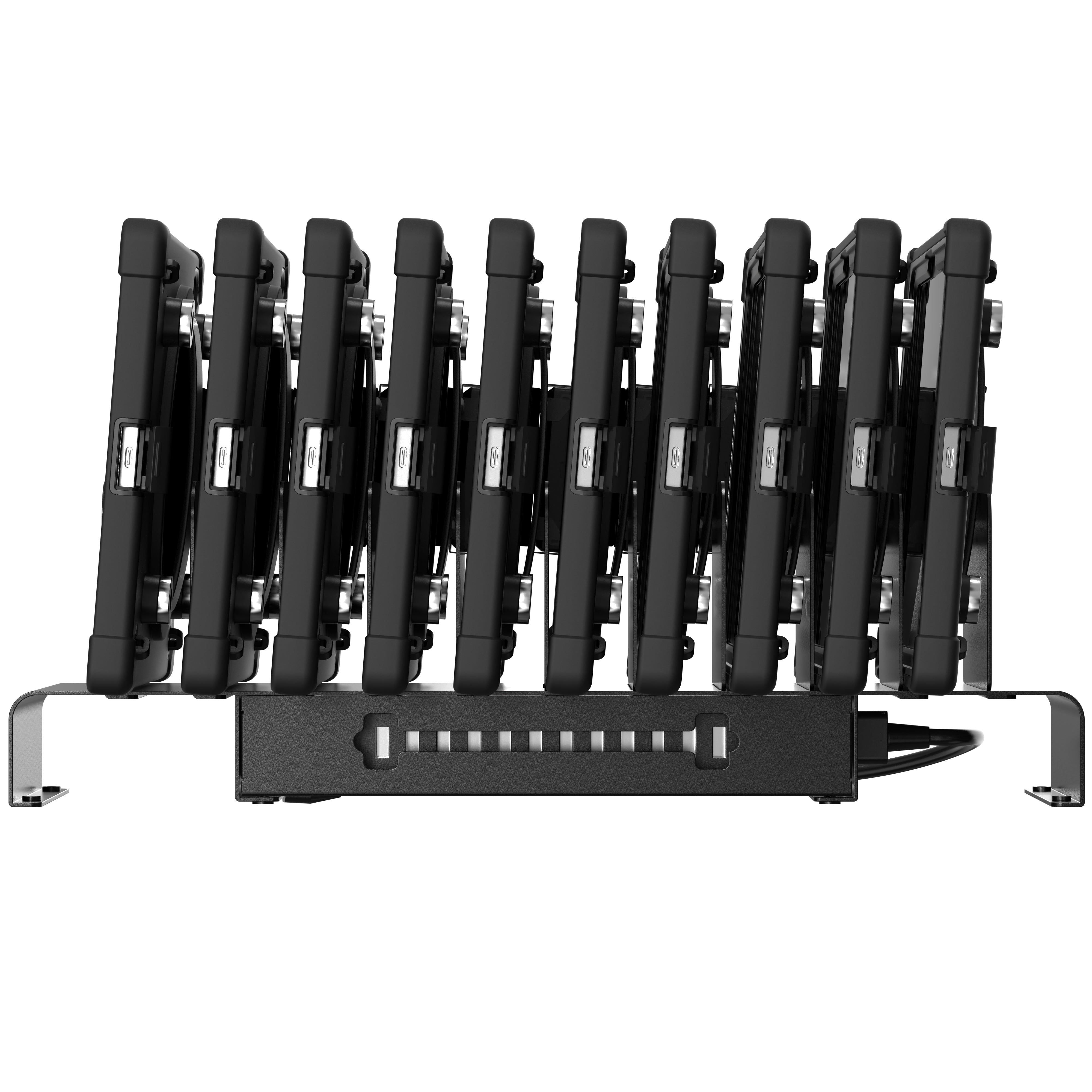 10-Slot Gang Charger with 12 Ports for Multiple Devices - Fast Charging Station for Home, Office & Travel
