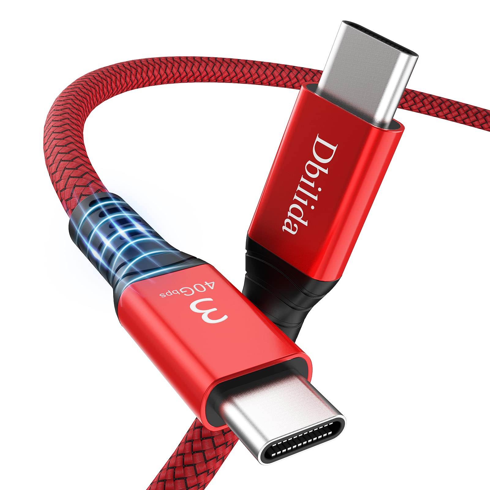 240W Thunderbolt 3 Cable 40Gbps 4ft USB-C with PD 3.1 - Supports 8K/5K@60Hz & Dual 4K@144Hz - Compatible with iPhone 15/Pro/Max, MacBook Pro, eGPU, Docking Stations, SSD - Perfect for Gaming, Video Editing & High-Speed Data Transfer