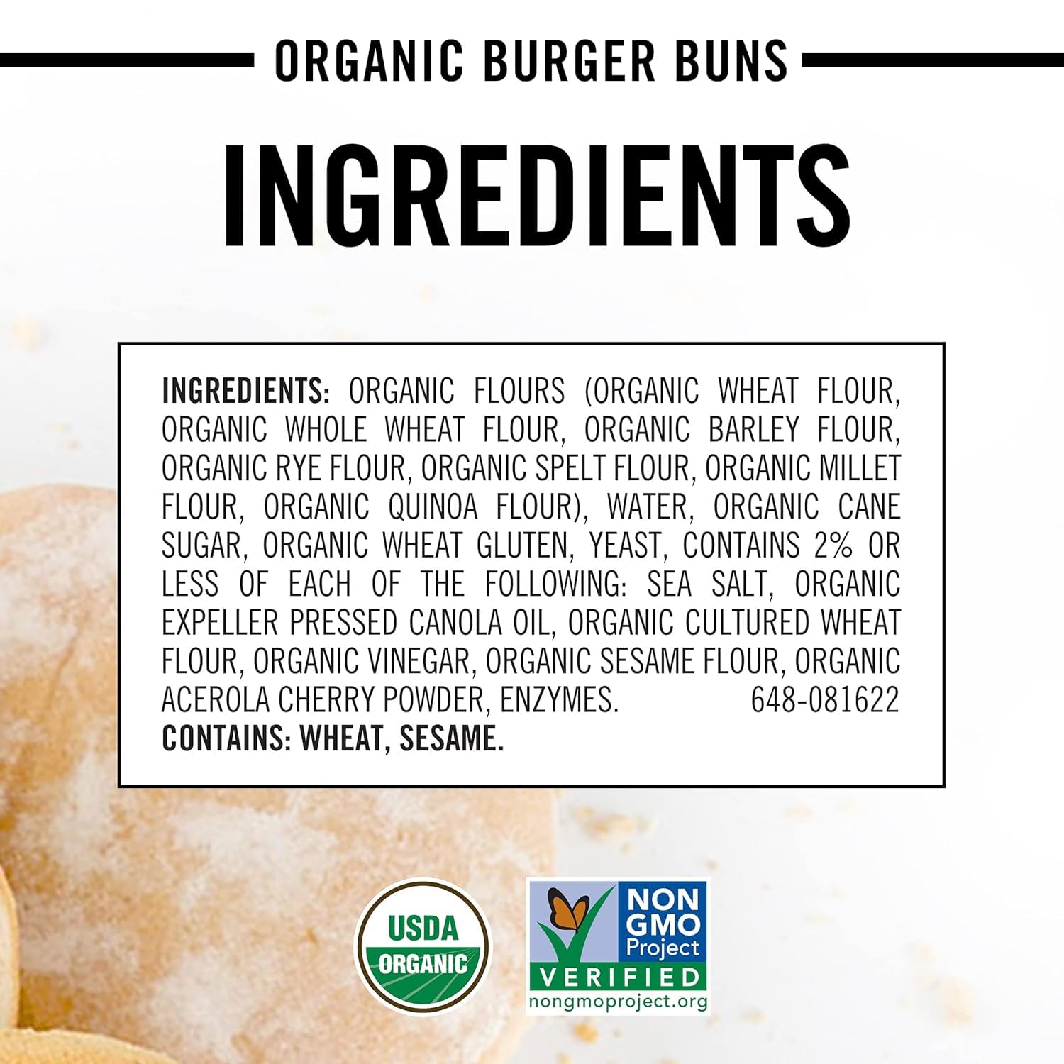 Dave's Killer Bread White Burger Buns - Pack of 2 (16 Buns Total, 17.6 Oz) | Soft Artisan Buns for Burgers, Sandwiches & BBQs | Non-GMO & Organic