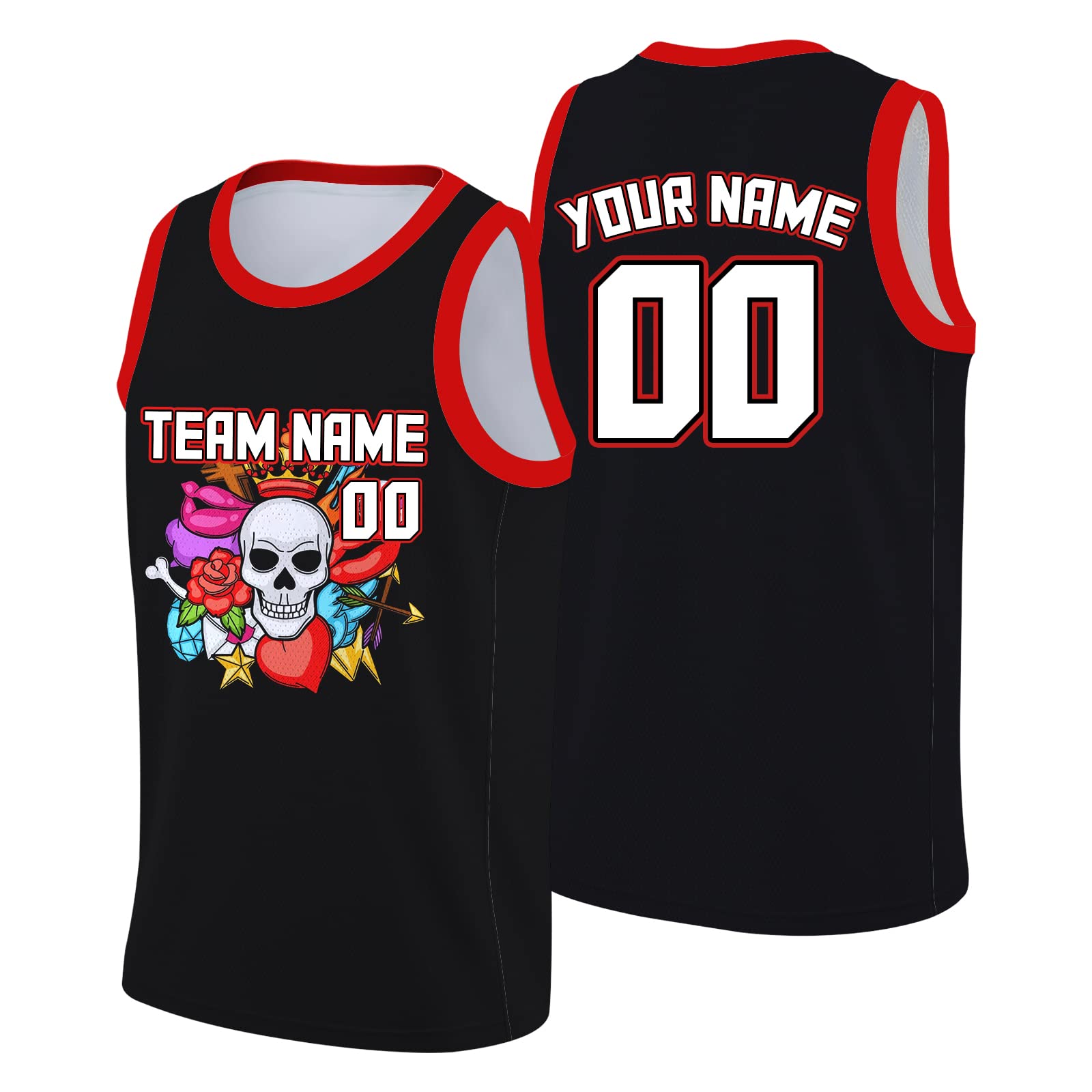 Custom Basketball Jerseys for Men & Youth - Personalized NBA Style Jersey with Name & Number - Hip Hop Fashion Jersey for Fans & Players - Perfect for Games, Gifts & Streetwear