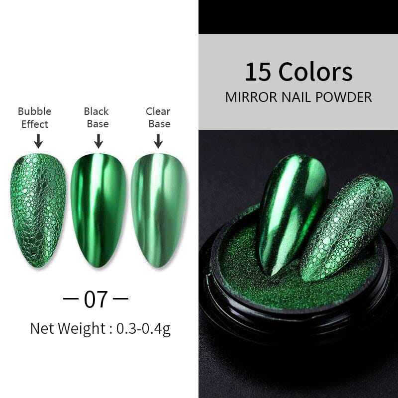 Metallic Mirror Effect Chrome Nail Powder - High Shine Nail Art Pigment for Gel & Acrylic Nails - Perfect for Manicures, Salon Use & DIY Nail Designs