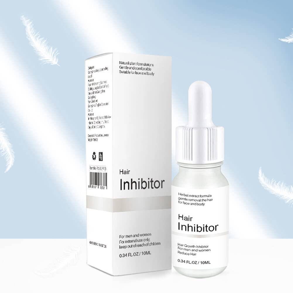 ISAKEN 10ml Hair Growth Inhibitor Serum - Permanent Hair Removal Solution for Arms, Legs, Back, Face & Underarm - Stops Ingrown Hair & Slows Regrowth - Ideal for Smooth Skin at Home & Salon Use