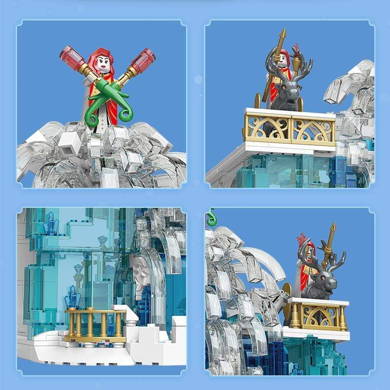 Mould King 11009 Crystal Falls Building Blocks Set - 3000+ Pieces, Creative Castle Model for Adults & Teens - Perfect for Home Decoration, Gift, and Stress Relief