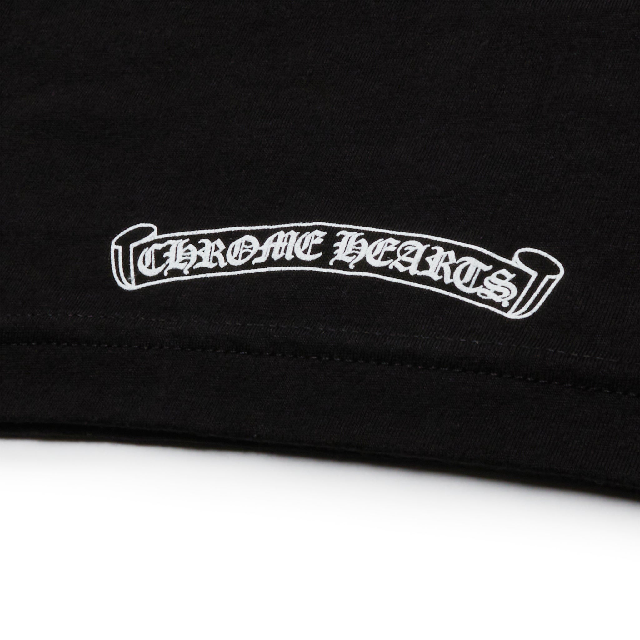 Chrome Hearts Horse Shoe Pocket Logo Black T-Shirt for Men | Gothic Streetwear Fashion | Perfect for Casual Wear, Concerts & Night Out