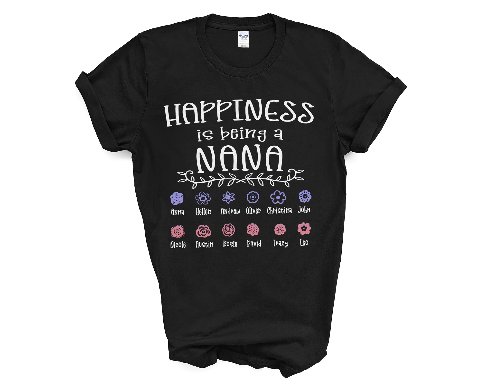 Floral Nana Shirt - Comfortable Grandma T-Shirt, Long Sleeve & Hoodie Options - Perfect Mothers Day Gift for Her - Ideal for Family Gatherings & Special Occasions