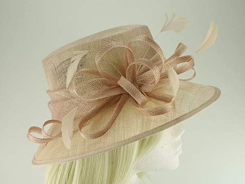Elegant Sinamay Loops Wedding Hat in Chalk - Medium Size | Perfect for Bridal, Church, and Formal Occasions