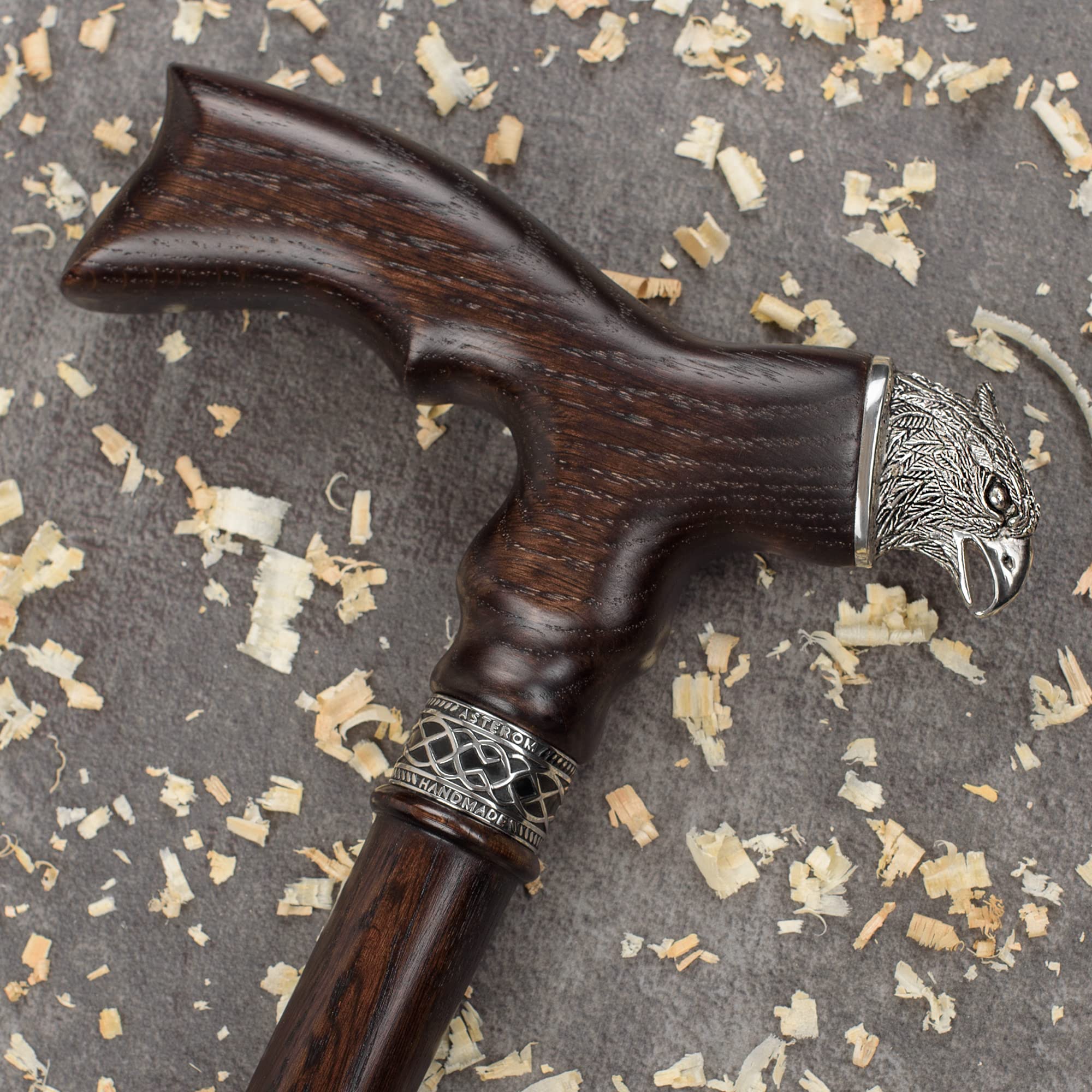Premium Handmade Wooden Walking Cane for Men - Eagle Head Designer Walking Stick - Fashionable & Durable Mobility Aid for Seniors & Style-Conscious Gentlemen - Perfect for Weddings, Outdoor Events & Everyday Use