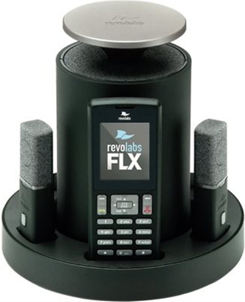 Revolabs FLX 2 VoIP SIP System with Dual Omnidirectional Microphones & Speakers, Superior Audio Quality, Handset & Speaker Calls, IP PBX Connectivity for Conference Rooms & Office Communication