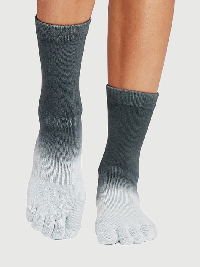 ToeSox Crew Full Toe Women's Non-Slip Yoga Socks with Grip for Pilates, Barre & Workout - Perfect for Yoga Studios, Gym & Home Exercise