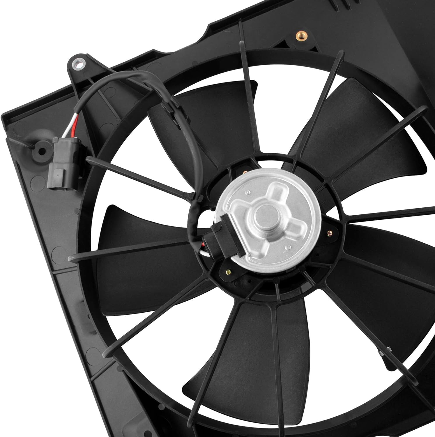620-225 Engine Dual Radiator & Condenser Cooling Fan Assembly for 2003-2007 Honda Accord 2.4L L4 - Replaces HO3115121, 19015RAAA01, 19020PND003 - Perfect for Engine Cooling & AC Performance