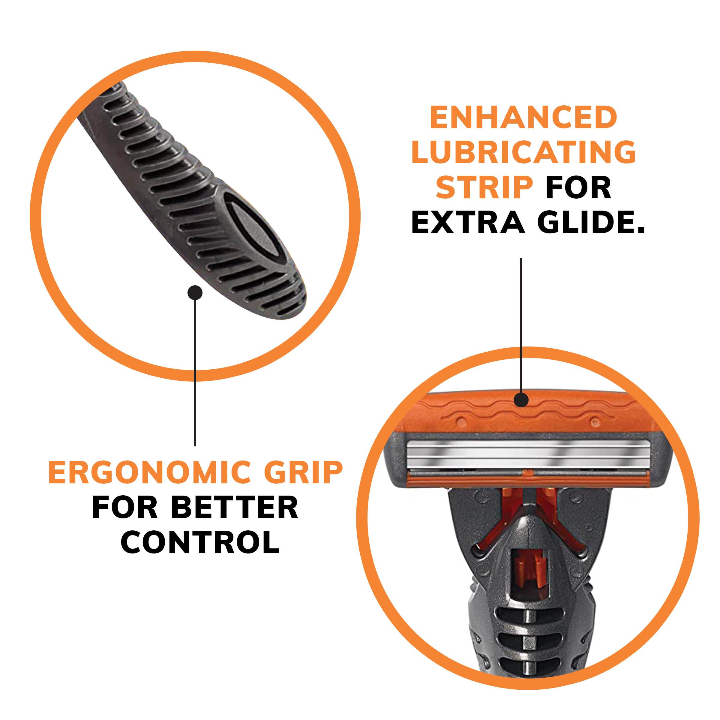 BIC Comfort 3 Refillable Razor Cartridges for Men - 3 Blade Disposable Razors for Sensitive Skin - Smooth & Comfortable Shave - 14 Refill Cartridges - Perfect for Travel, Gym & Daily Grooming Routine