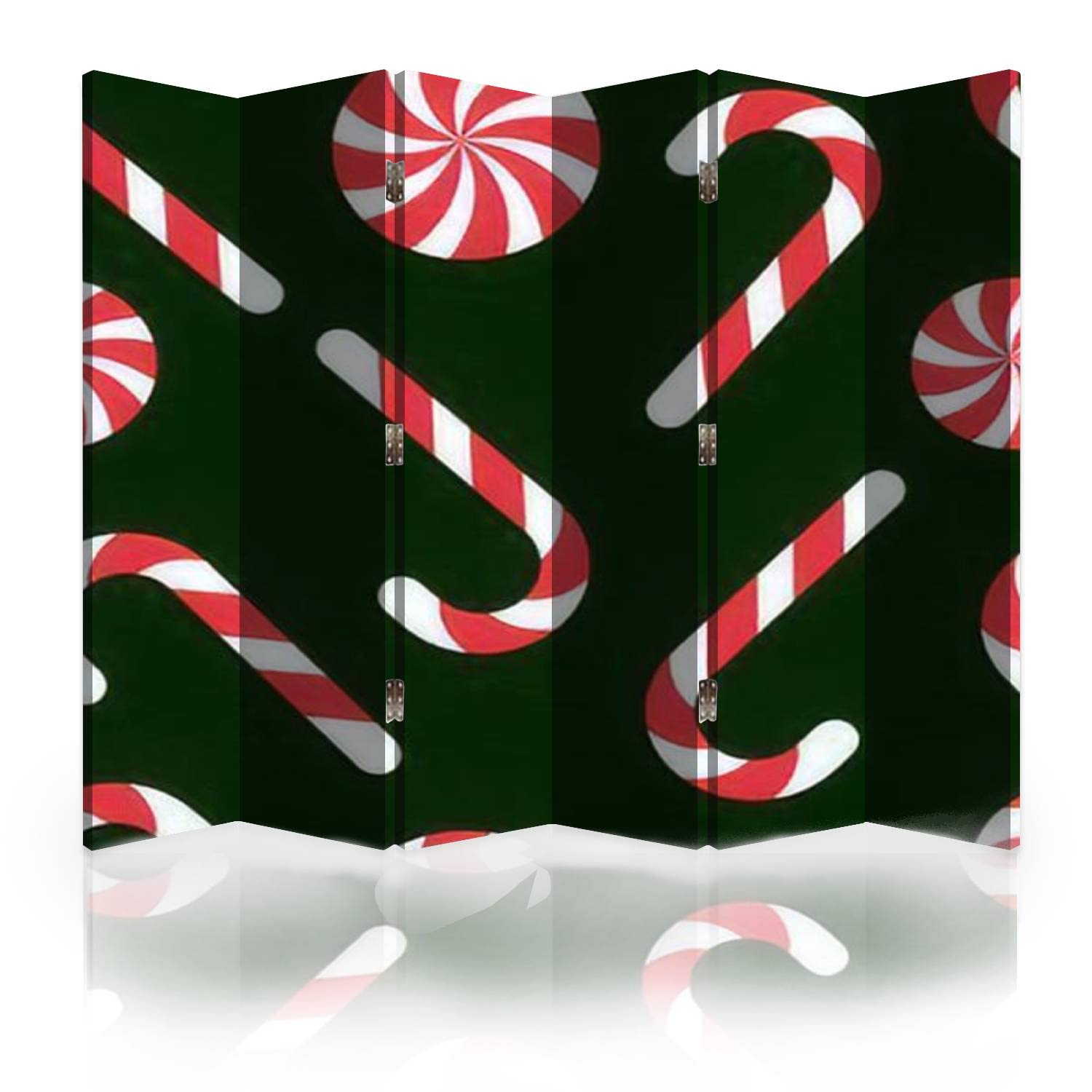 6-Panel Folding Room Divider Screen - Canvas Privacy Partition Wall Separator for Home, Office & Events | Christmas Decor, Space Division & Room Makeover
