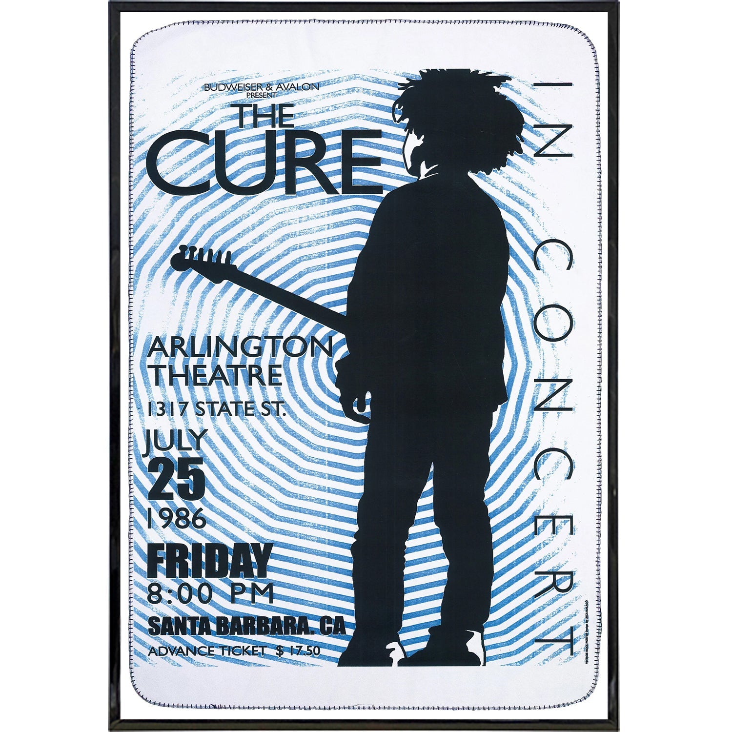 The Cure 1986 Concert Poster - Vintage Band Wall Art Decor for Music Fans & Rock Memorabilia Collectors - Perfect for Bedroom, Living Room & Music Studio Decor