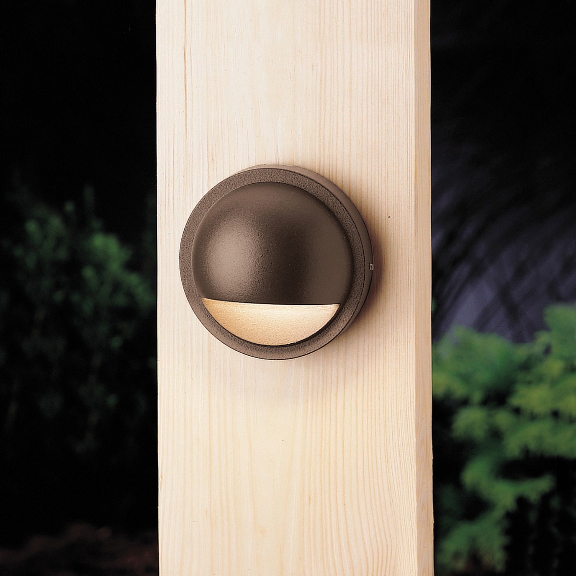 12V Half Moon Landscape Deck Light - Textured Architectural Bronze Finish - Perfect for Patio, Garden, and Pathway Lighting