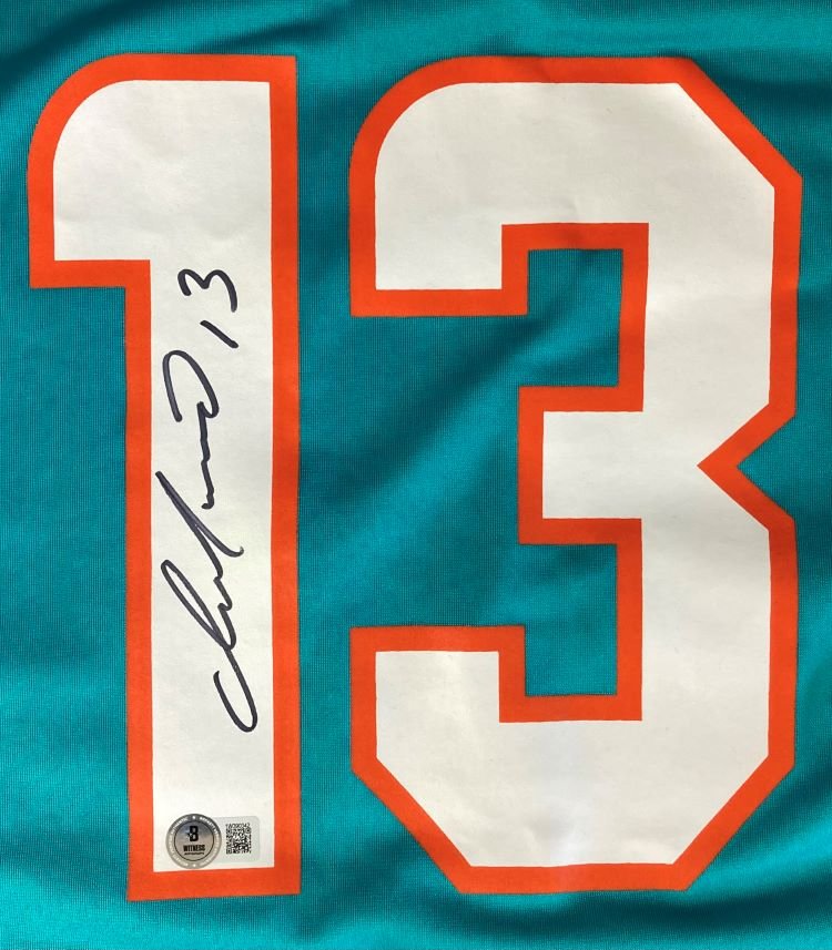 Authentic Dan Marino Autographed Miami Dolphins Teal Nike Game Jersey - Limited Edition Collectible for NFL Fans, Sports Memorabilia Enthusiasts - Perfect for Display, Gifts, and Game Day Celebrations