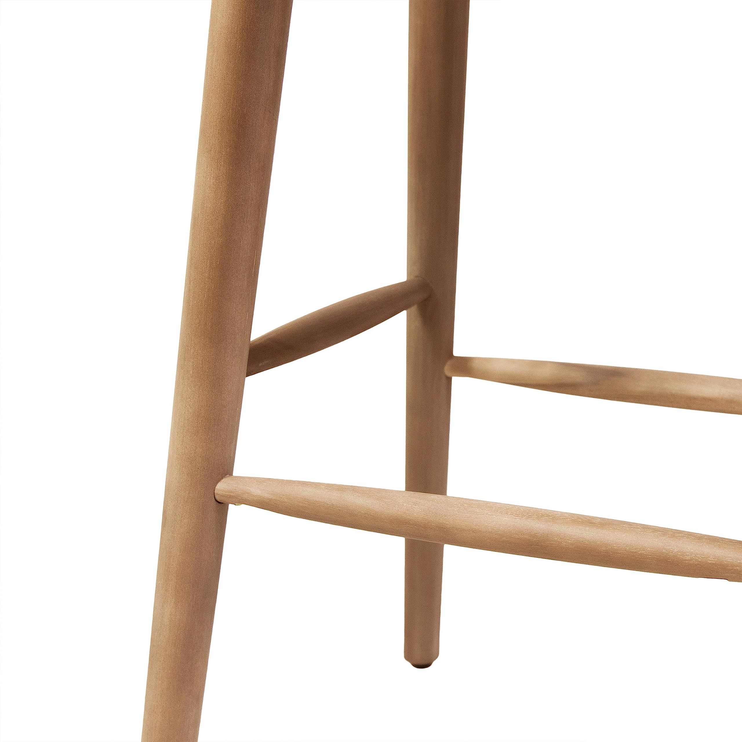 Christopher Knight Home Magwen Outdoor Acacia Wood Barstool with Wicker Back - Set of 4, Light Brown & Multi-Brown - Perfect for Patio, Deck, Garden & Poolside Seating