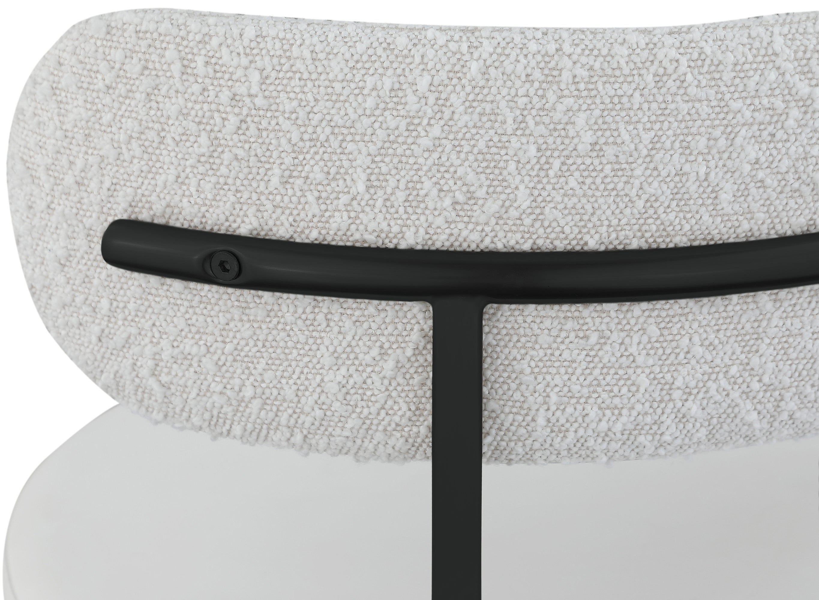 Vegan Leather & Boucle Fabric Dining Chair - Modern Comfort for Home, Office & Restaurant Use