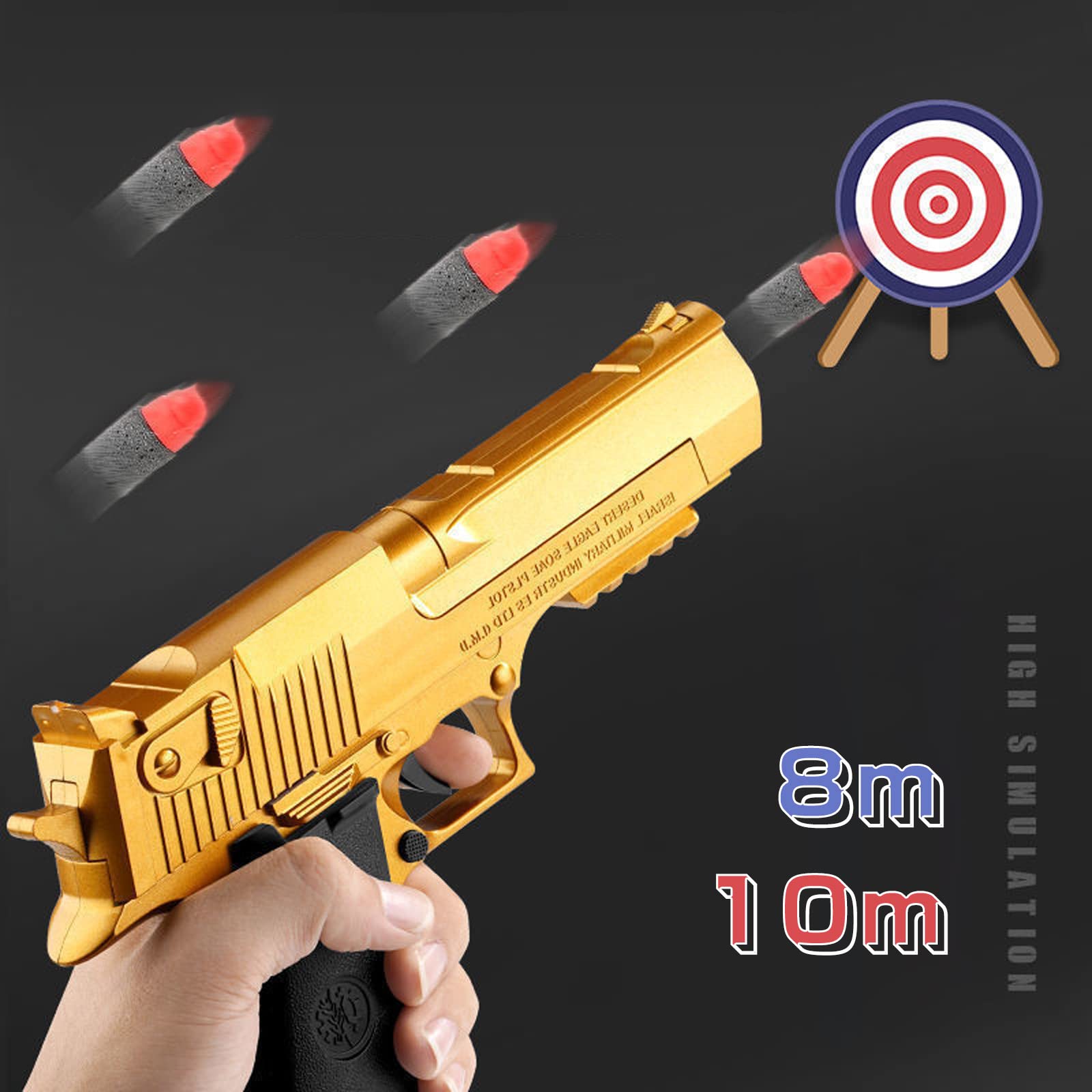 Soft Foam Ball Blaster Toy Gun with Ejectable Charger - Safe EVA Foam Dart Blaster for Kids 14+ | Outdoor Play, Nerf Battles, Birthday Gifts & Party Favors
