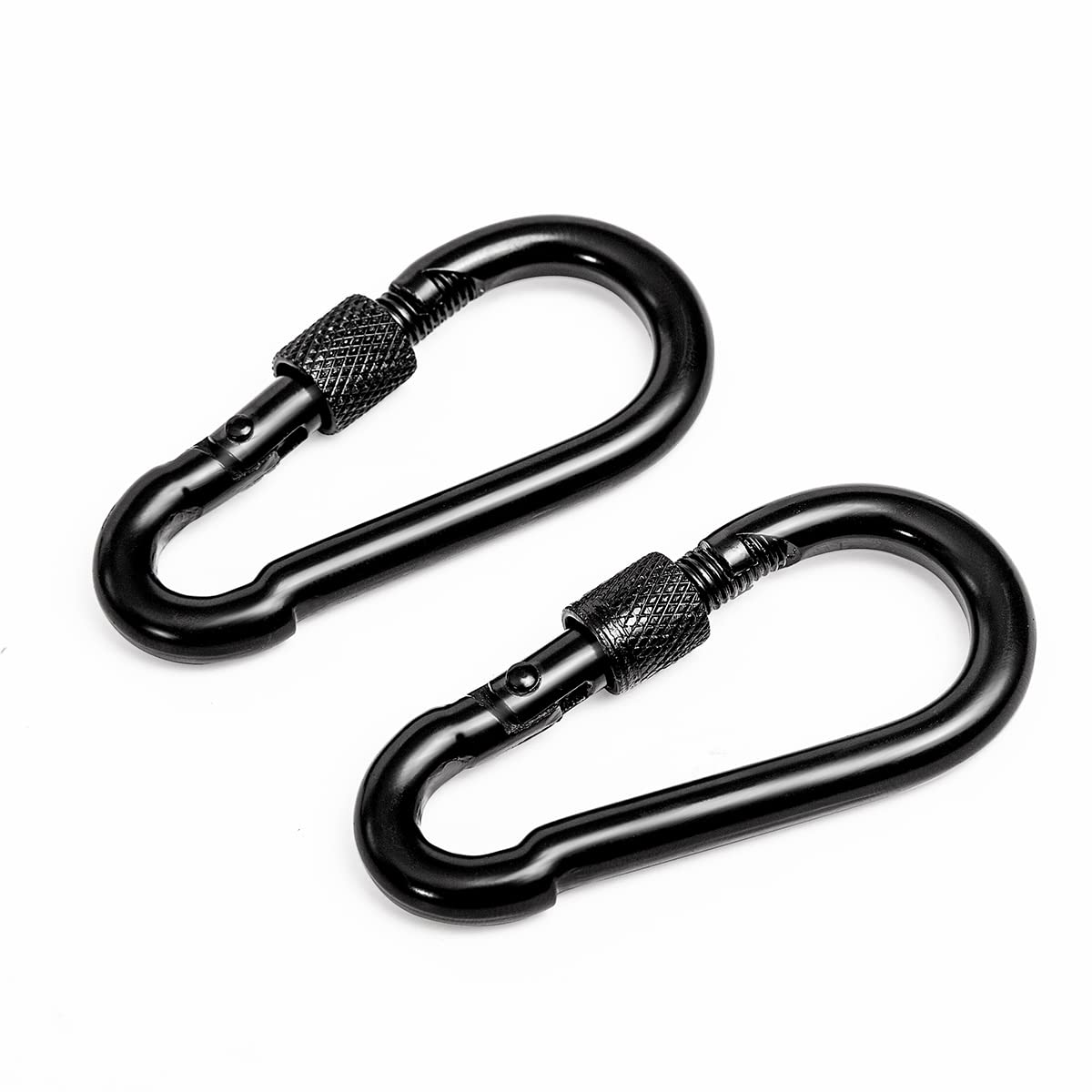 2 Pack Heavy Duty Hanging Chair Chain & Punching Bag Chain with Carabiners - Indoor/Outdoor Hammock, Swing, Gym Equipment Accessories