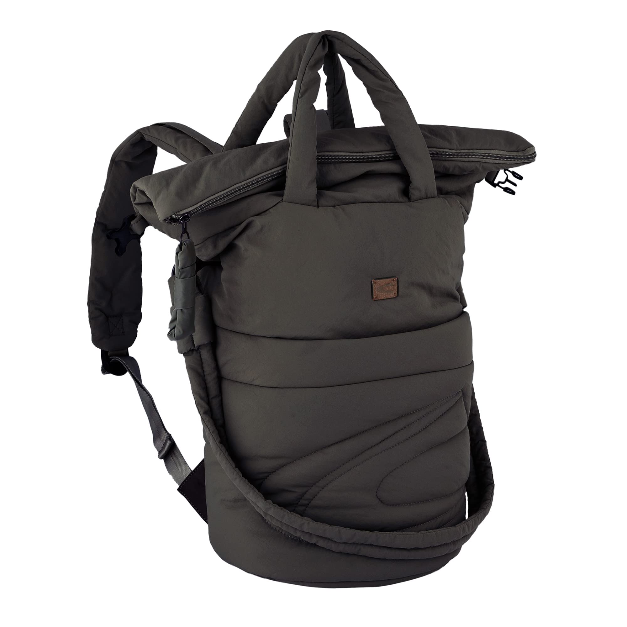 Camel Active Women's Large Backpack - Durable Charcoal Grey Laptop Bag for Work, Travel & College | Water-Resistant Daypack with USB Charging Port