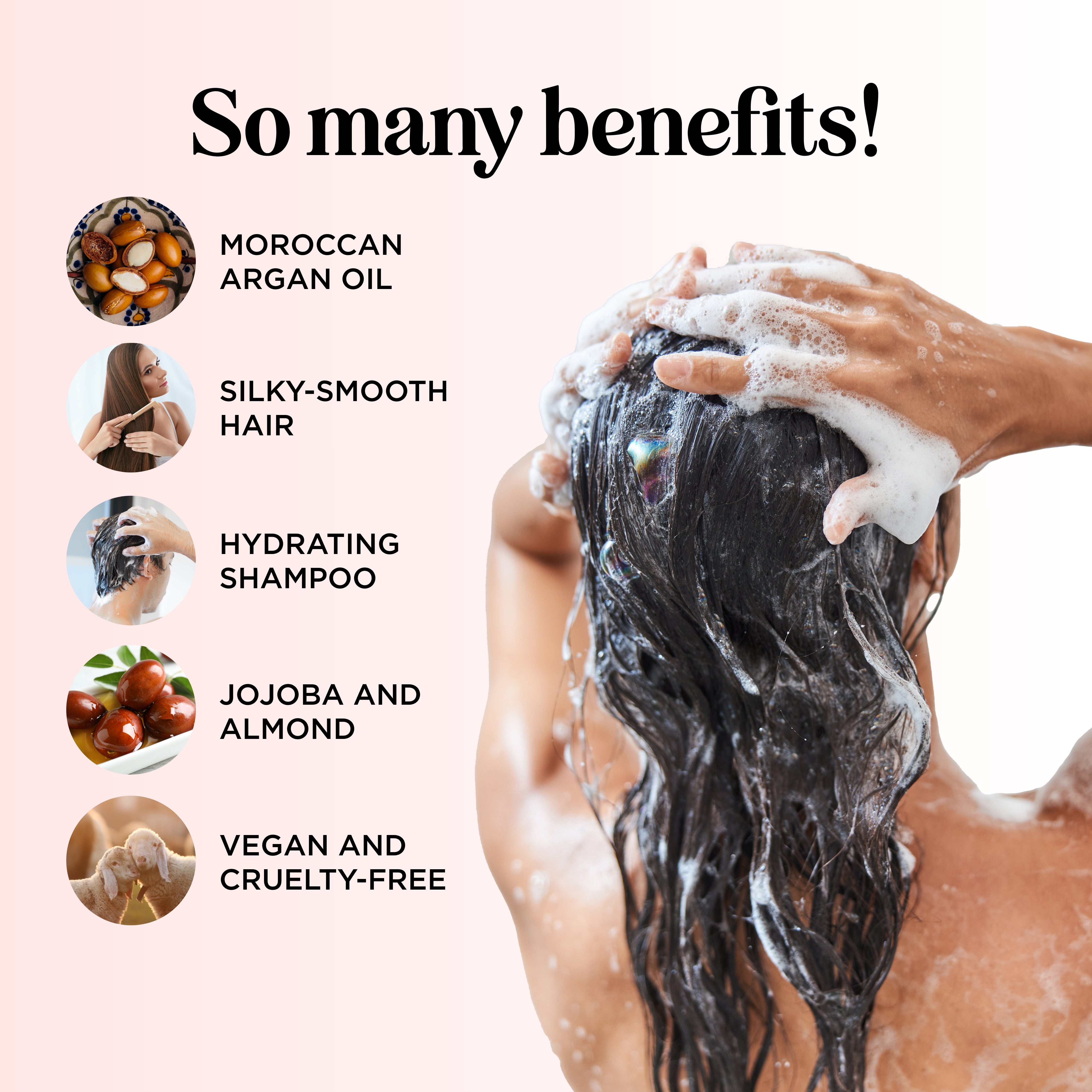 Organic Argan Oil Shampoo for Hair Growth & Repair - Sulfate-Free, Hydrating & Nourishing Formula for Dry, Damaged Hair - Perfect for Daily Use & Salon-Quality Results at Home