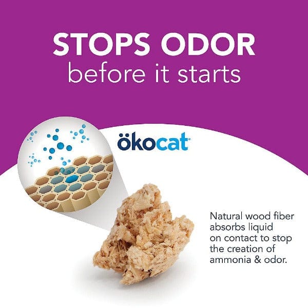 ökocat Original Less Mess Wood Cat Litter - 14lb Natural Pine Pellet Litter for Odor Control | Low Tracking & Dust-Free | Ideal for Multi-Cat Homes & Small Spaces