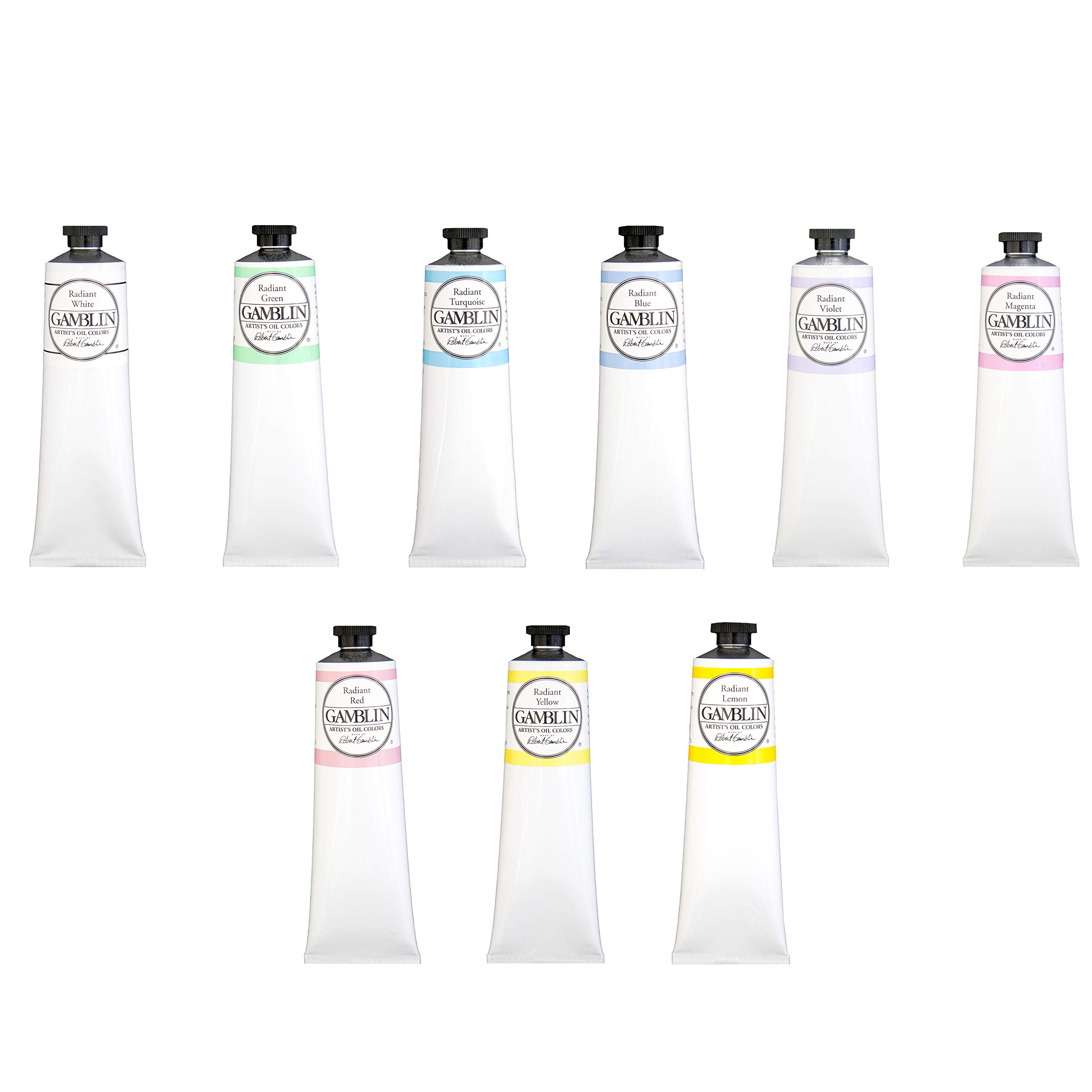 Professional Gamblin Artist Oil Paint Set - 37ml Tubes of Vibrant Colors & 150ml White | High-Quality Oil Paints for Canvas Painting, Portraits & Fine Art | Perfect for Artists, Students & Professionals