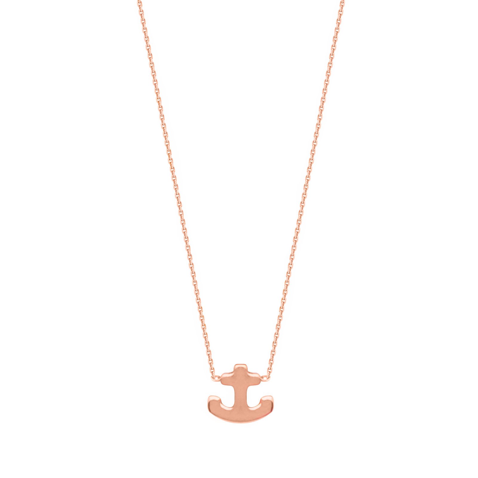 14K Rose Gold Mini Anchor Necklace for Women - Dainty Delicate Jewelry Gift for Her - Perfect for Everyday Wear, Beach Outfits & Special Occasions