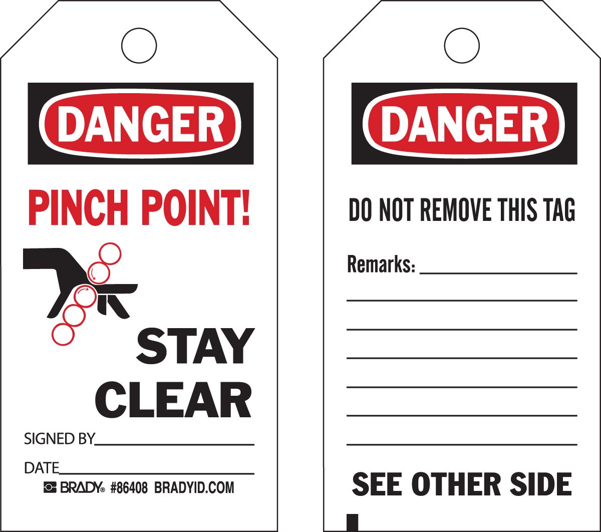 Brady 86469 Heavy Duty Polyester Accident Prevention Tags - 7