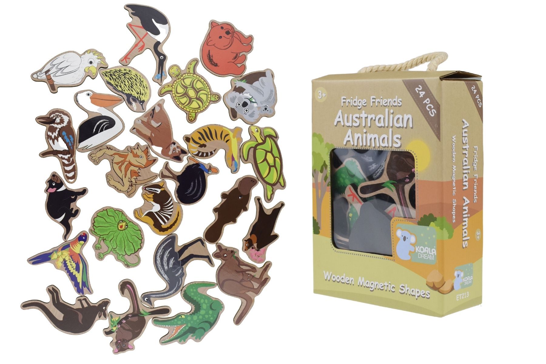 Koala Dream Fridge Friends - Magnetic Australian Animal Set for Kids (12PCS) - Fun Educational Fridge Magnets for Classroom, Playroom & Home Decor