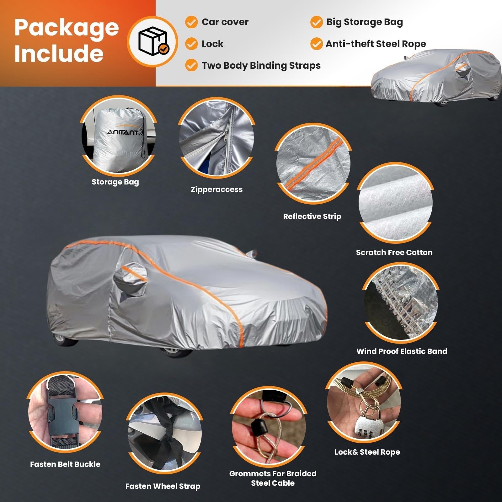 **Waterproof Heavy Duty Hatchback Car Cover - Universal Fit for VW Golf GTI, Beetle & Cars Under 178