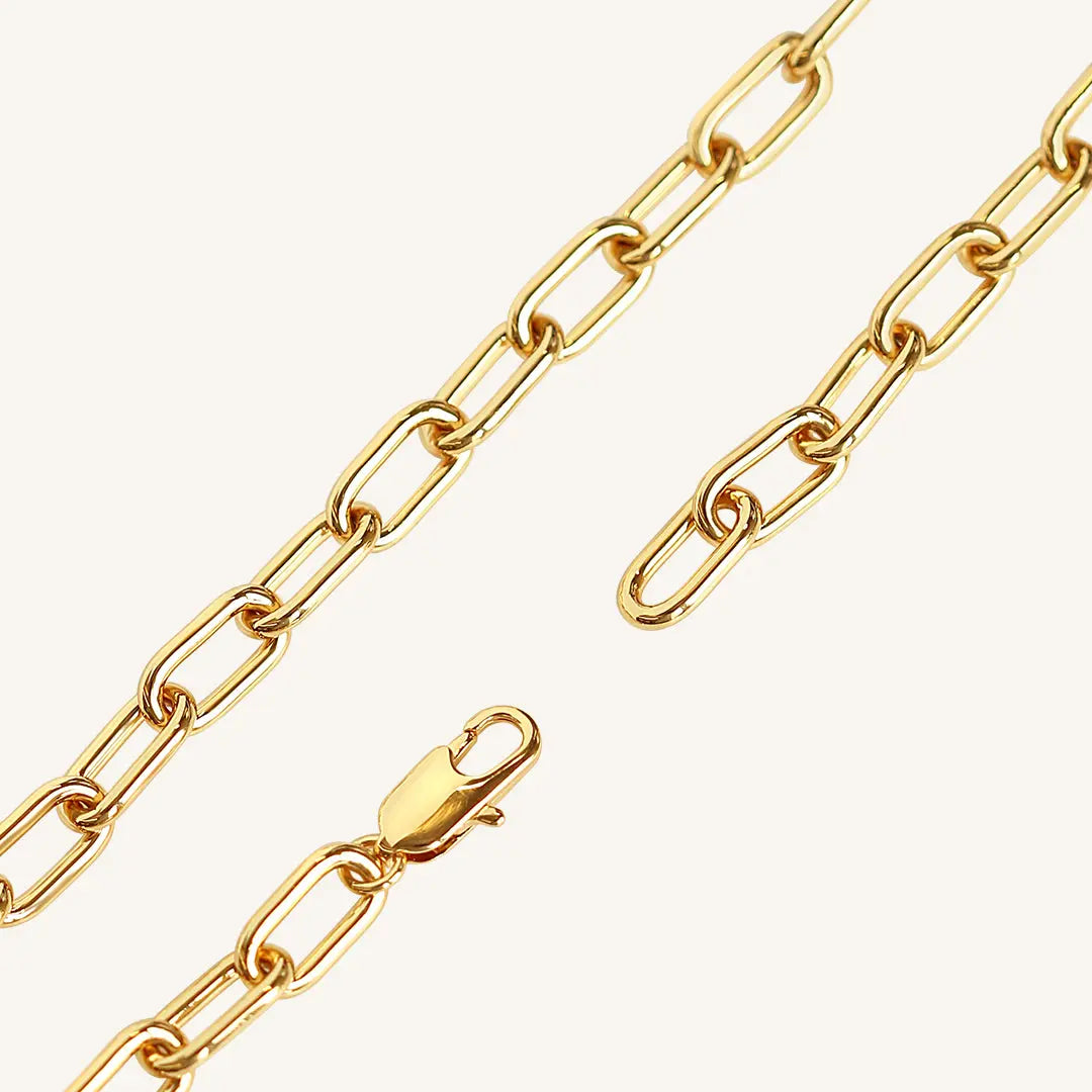 Farrah Chain Necklace for Women - Elegant Gold Plated Layering Jewelry for Everyday Wear & Special Occasions