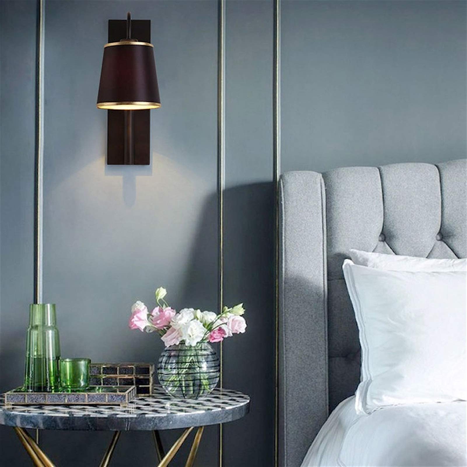 Modern Wall Mount Lamp - Single Head Indoor Lighting with Galvanized Iron Body for Living Room, Bedroom, Hotel Decor - Black Finish | Perfect for Ambient Lighting in Hallways, Corridors and Balconies