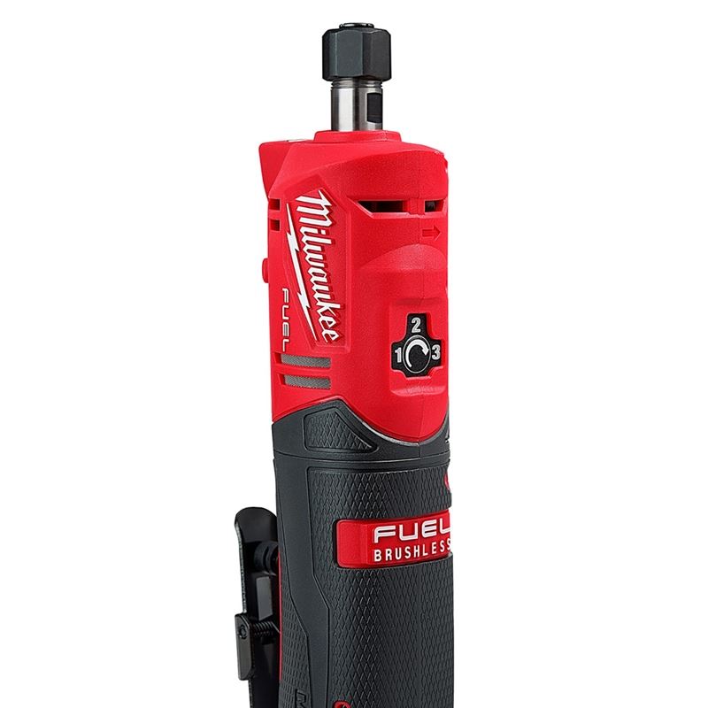 M12 FUEL 12V Brushless Cordless Straight Die Grinder Kit with 2 Batteries - Perfect for Metalworking, Wood Carving & DIY Projects