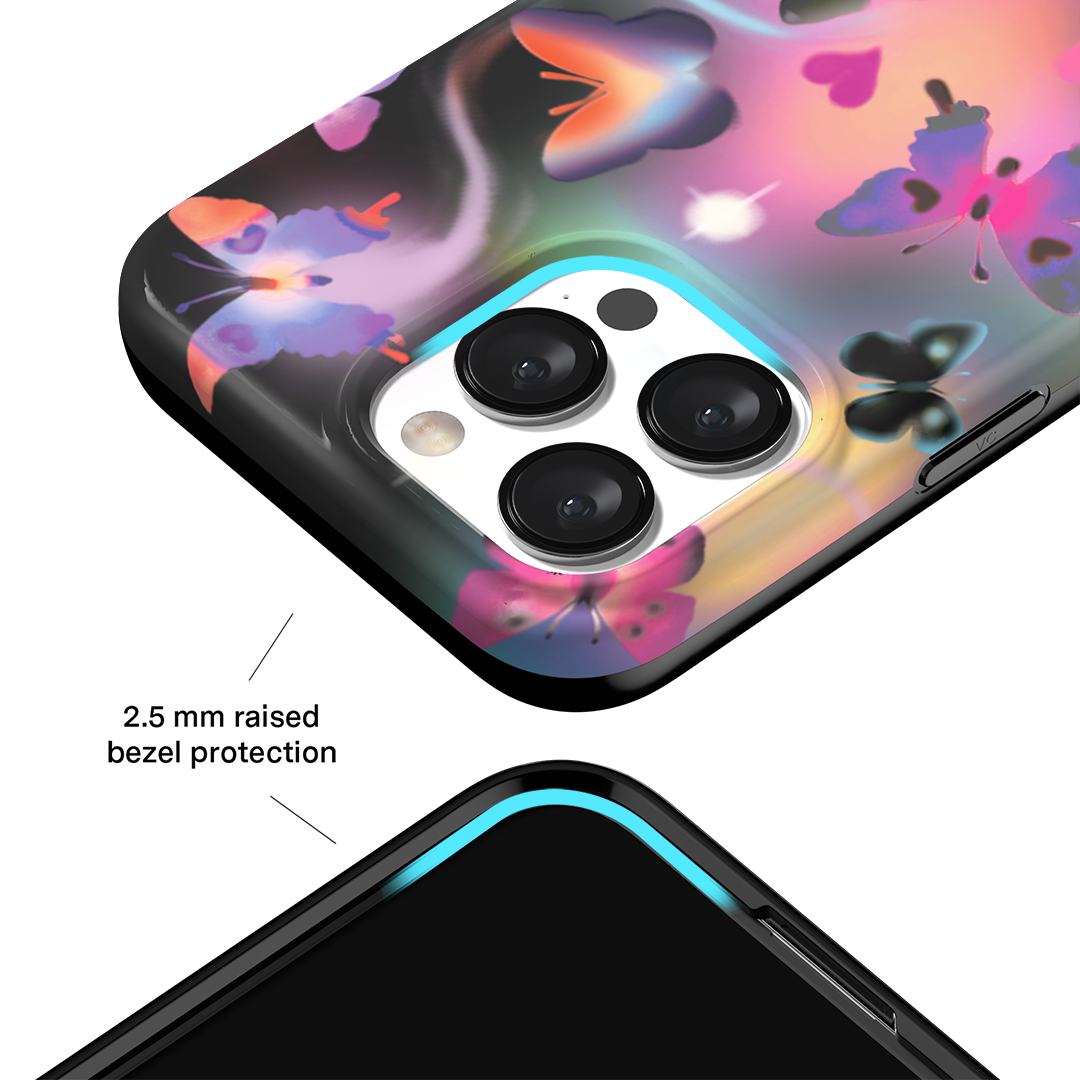 Aurora Butterfly iPhone Case - Elegant & Durable Phone Cover for iPhone 13/14/15 - Perfect for Everyday Use, Travel & Gifting