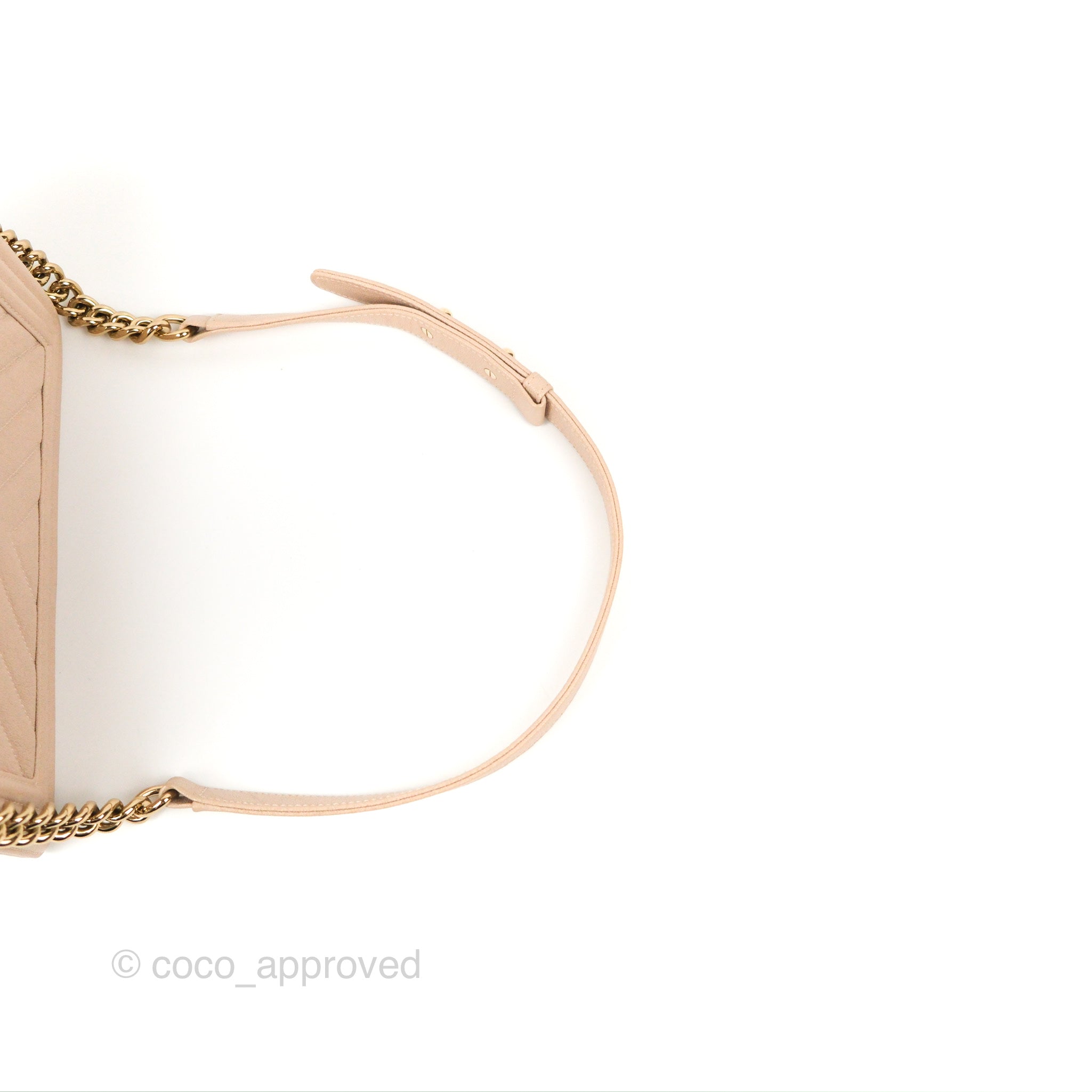 Chanel Chevron Medium Boy Bag in Nude Pink Caviar Leather with Gold Hardware - Perfect for Date Night & Special Occasions