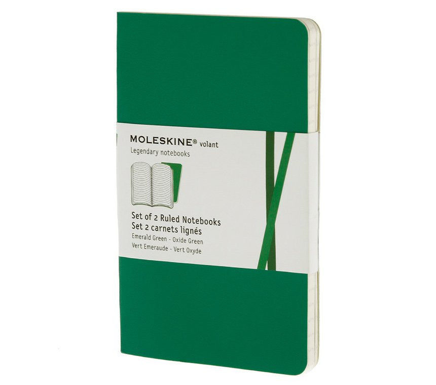 Moleskine Volant Notebook Set of 2 - Pocket Ruled Journal for Notes, Sketches & Daily Planning - Perfect for Students, Travel & Office Use