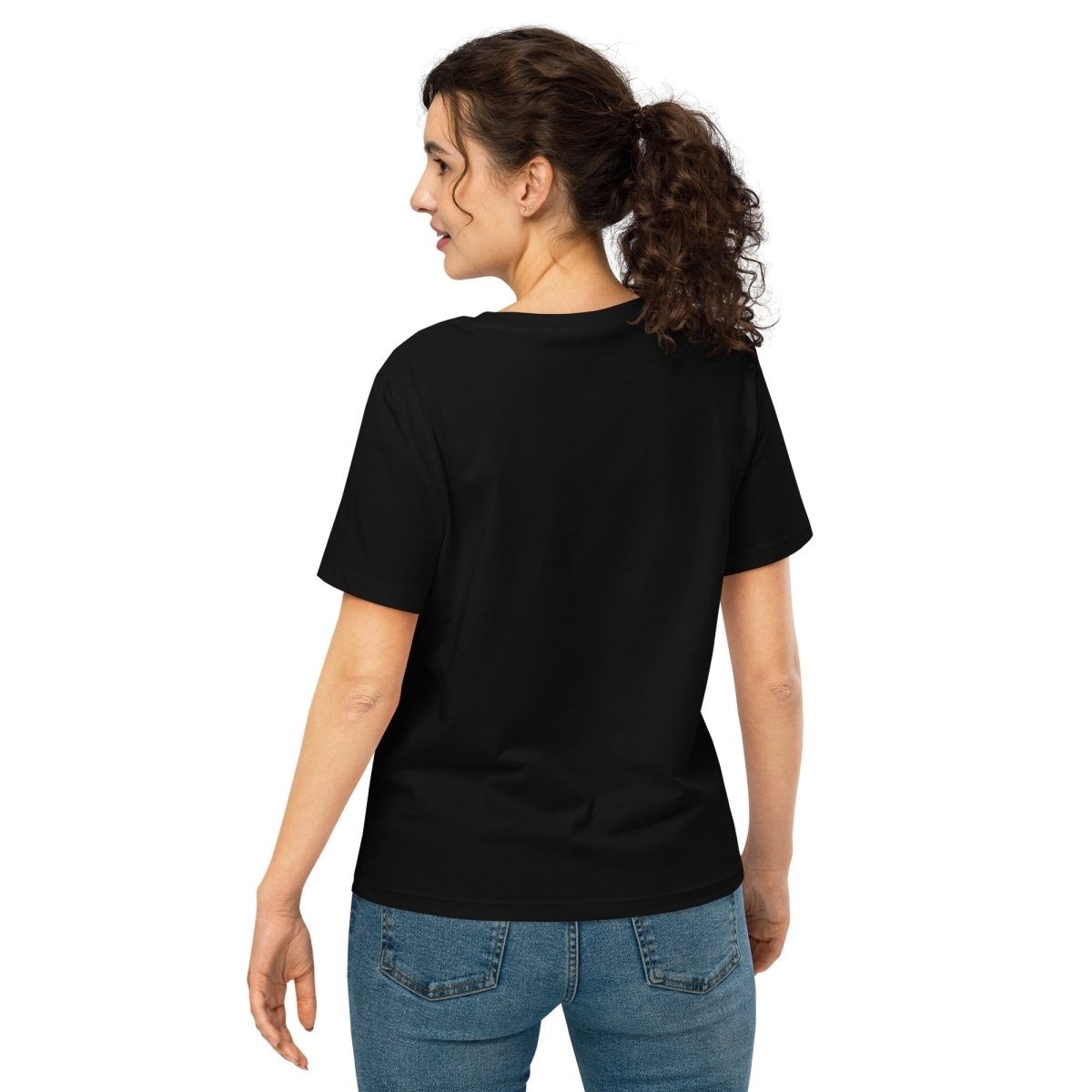 Women's Organic Cotton Embroidered Tee - Soft Comfortable Crewneck T-Shirt for Casual Wear & Everyday Outfits