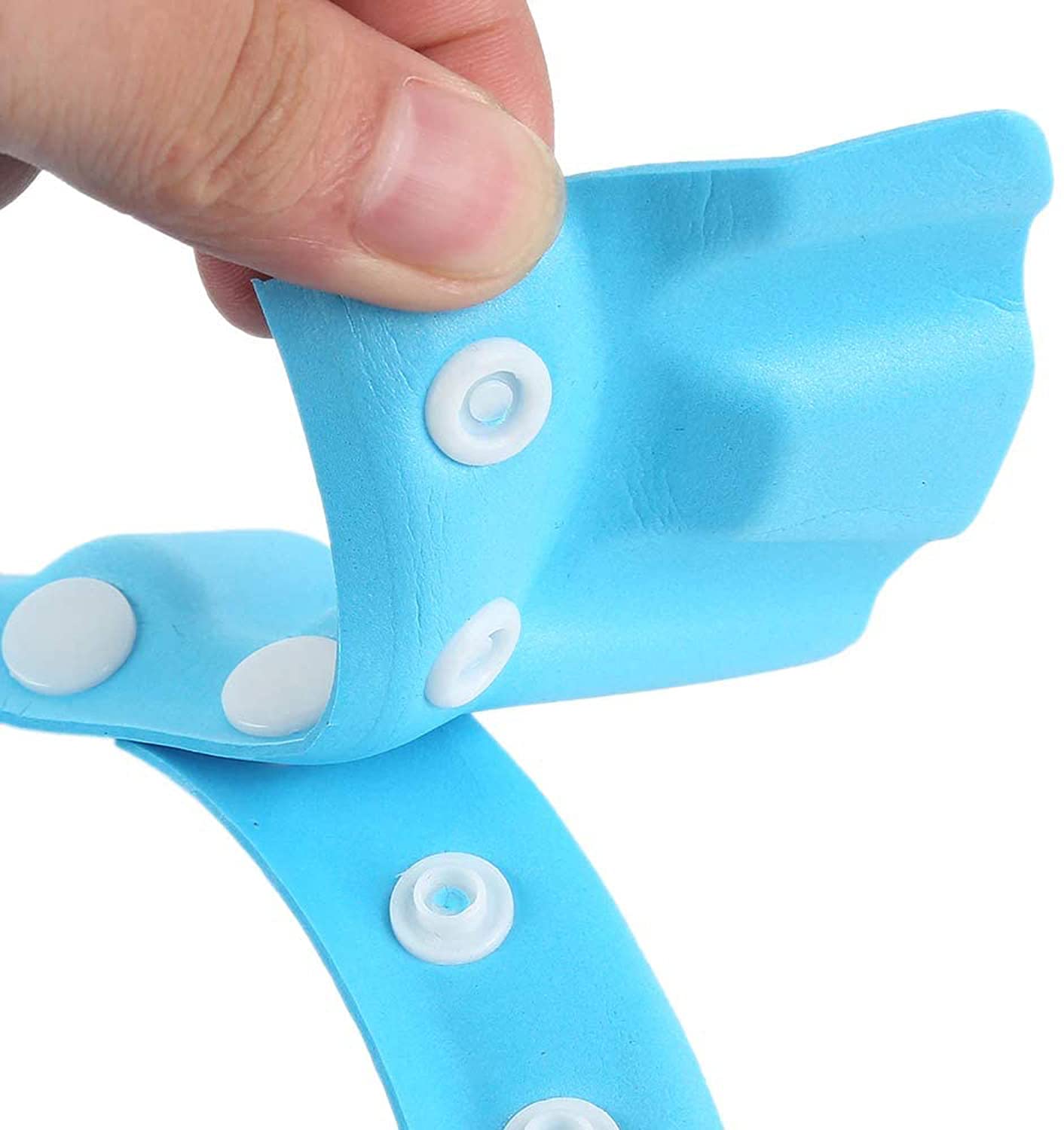 Kuber Industries Soft EVA Foam Adjustable Baby Shower Bath Cap - Waterproof Bathing Protection for Infants & Toddlers (Blue) | Perfect for Sensitive Skin & Hair Care During Bath Time