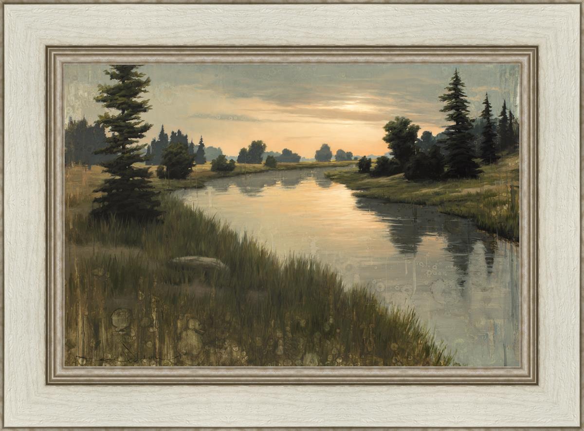 Calming Dusk By Dan Wilson - Relaxing Home Decor Painting for Living Room & Bedroom - Perfect Wall Art for Stress Relief & Meditation Spaces