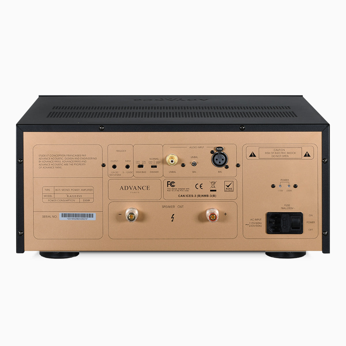 Advance Paris X A220 EVO Mono Block Power Amplifier - High-End Audio System for Home Theater & Stereo Setup