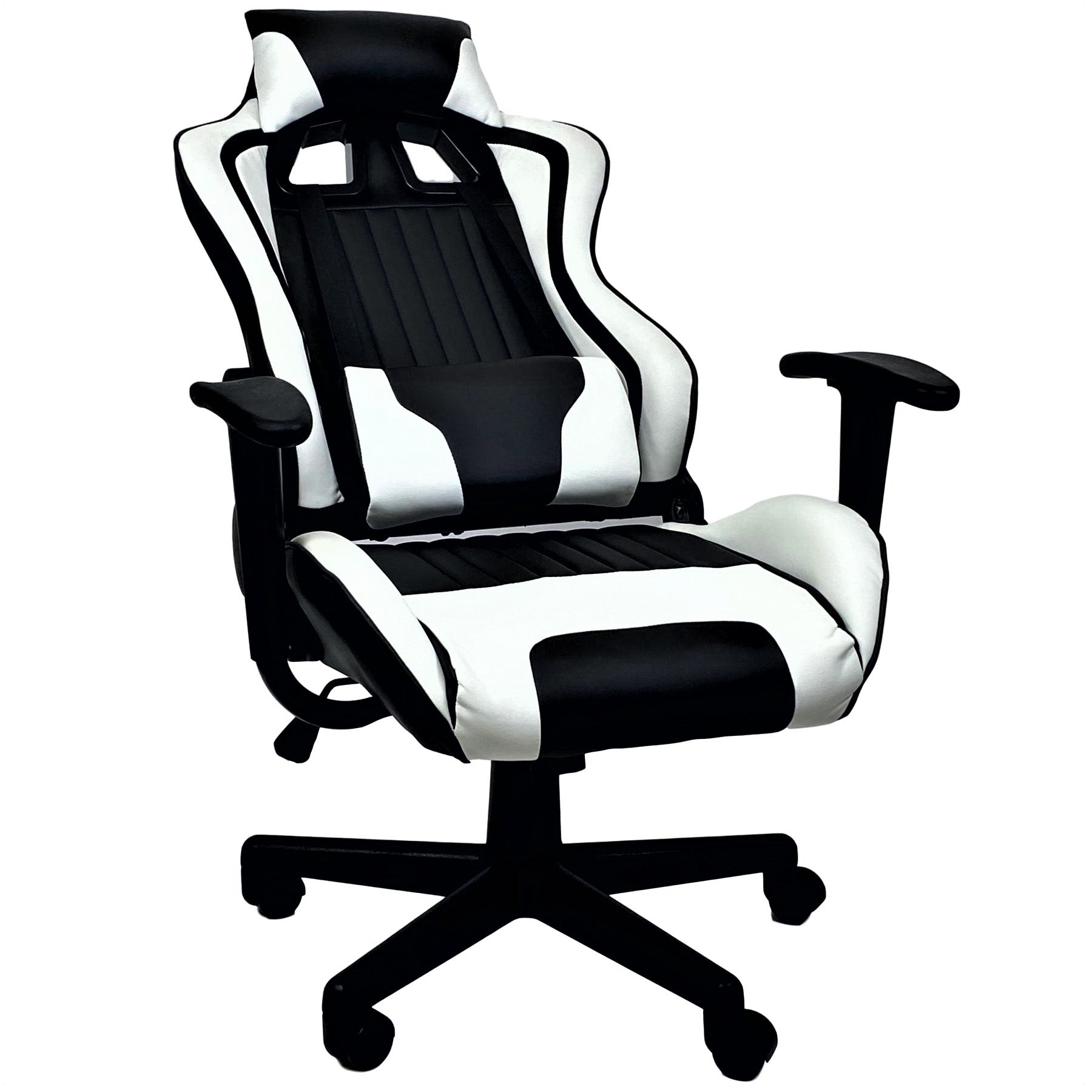 TITAN X SERIES 1063 Ergonomic Gaming Chair - Black & White - High Back Racing Style with Lumbar Support - Perfect for PC, Console Gaming & Home Office