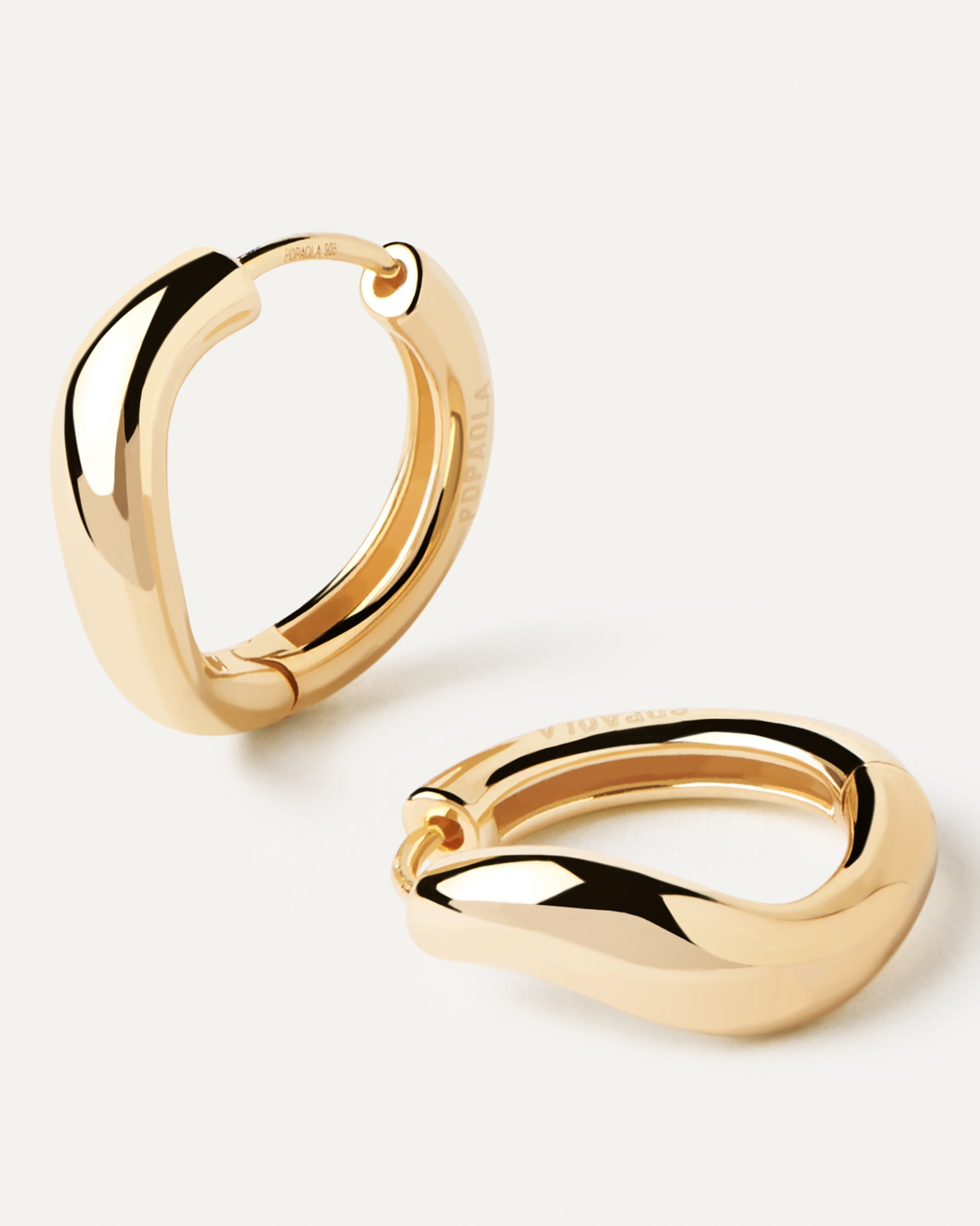 Gold Celeste Hoops - Elegant 14K Gold Hoop Earrings for Women, Perfect for Everyday Wear & Special Occasions