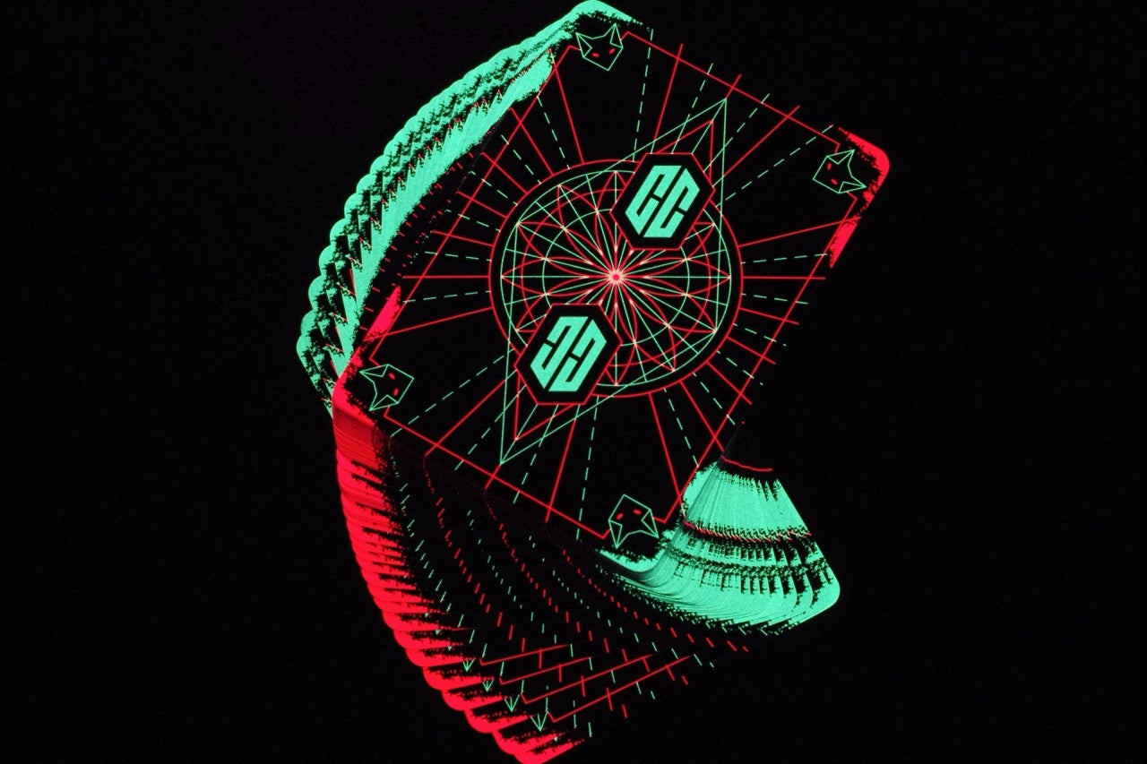 Chris Cards Glow V2 - Premium Glow-in-the-Dark Playing Cards for Magic Tricks, Poker Nights & Party Games | Perfect for Cardistry, Collectors & Gift Giving