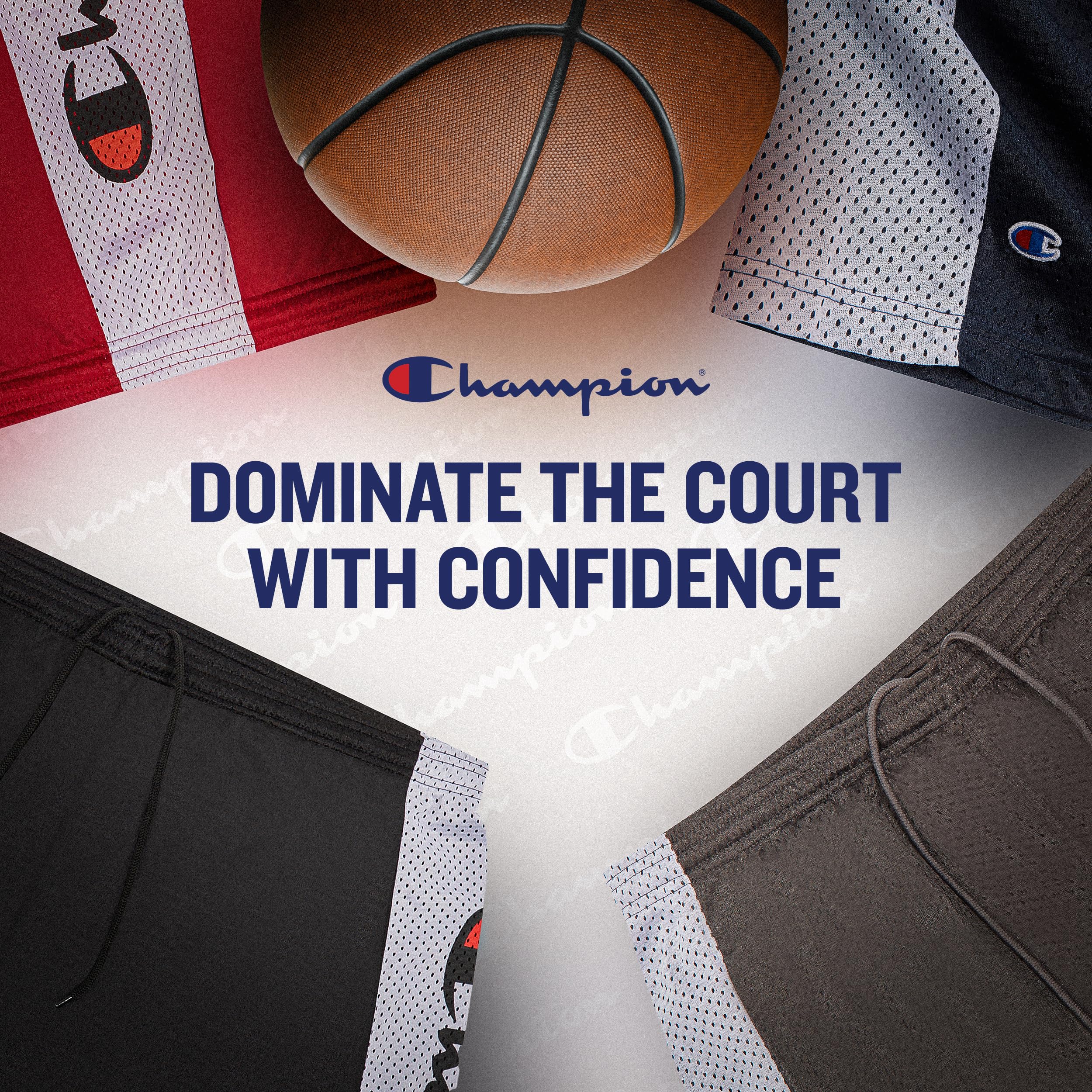 **Champion Big and Tall Mesh Basketball Shorts for Men – Quick-Dry Athletic Gym Shorts with Breathable Fabric – Perfect for Basketball, Workouts & Casual Wear**